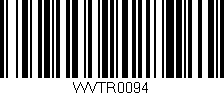 Código de barras (EAN, GTIN, SKU, ISBN): 'WVTR0094'