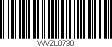 Código de barras (EAN, GTIN, SKU, ISBN): 'WVZL0730'