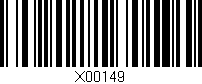 Código de barras (EAN, GTIN, SKU, ISBN): 'X00149'