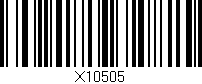 Código de barras (EAN, GTIN, SKU, ISBN): 'X10505'