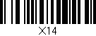 Código de barras (EAN, GTIN, SKU, ISBN): 'X14'