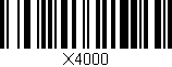 Código de barras (EAN, GTIN, SKU, ISBN): 'X4000'