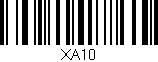 Código de barras (EAN, GTIN, SKU, ISBN): 'XA10'