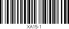 Código de barras (EAN, GTIN, SKU, ISBN): 'XA15-1'