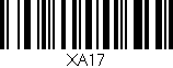 Código de barras (EAN, GTIN, SKU, ISBN): 'XA17'