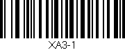 Código de barras (EAN, GTIN, SKU, ISBN): 'XA3-1'