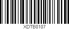 Código de barras (EAN, GTIN, SKU, ISBN): 'XDTB0107'
