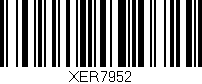 Código de barras (EAN, GTIN, SKU, ISBN): 'XER7952'