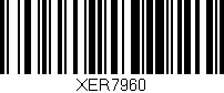 Código de barras (EAN, GTIN, SKU, ISBN): 'XER7960'