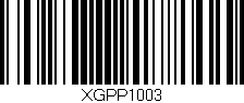 Código de barras (EAN, GTIN, SKU, ISBN): 'XGPP1003'