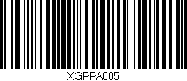 Código de barras (EAN, GTIN, SKU, ISBN): 'XGPPA005'