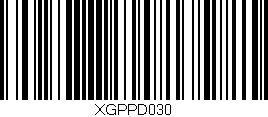 Código de barras (EAN, GTIN, SKU, ISBN): 'XGPPD030'
