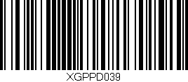 Código de barras (EAN, GTIN, SKU, ISBN): 'XGPPD039'