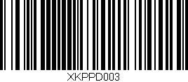 Código de barras (EAN, GTIN, SKU, ISBN): 'XKPPD003'