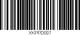 Código de barras (EAN, GTIN, SKU, ISBN): 'XKPPD007'