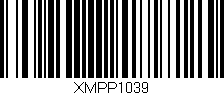 Código de barras (EAN, GTIN, SKU, ISBN): 'XMPP1039'