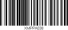 Código de barras (EAN, GTIN, SKU, ISBN): 'XMPPA038'