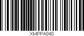 Código de barras (EAN, GTIN, SKU, ISBN): 'XMPPA040'