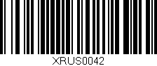 Código de barras (EAN, GTIN, SKU, ISBN): 'XRUS0042'