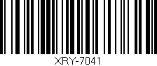 Código de barras (EAN, GTIN, SKU, ISBN): 'XRY-7041'