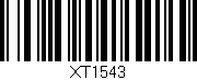 Código de barras (EAN, GTIN, SKU, ISBN): 'XT1543'