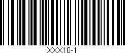 Código de barras (EAN, GTIN, SKU, ISBN): 'XXX10-1'
