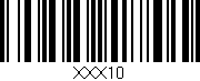 Código de barras (EAN, GTIN, SKU, ISBN): 'XXX10'