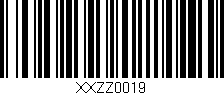 Código de barras (EAN, GTIN, SKU, ISBN): 'XXZZ0019'