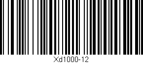 Código de barras (EAN, GTIN, SKU, ISBN): 'Xd1000-12'