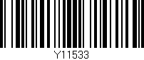 Código de barras (EAN, GTIN, SKU, ISBN): 'Y11533'