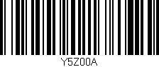 Código de barras (EAN, GTIN, SKU, ISBN): 'Y5Z00A'