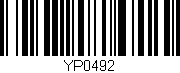 Código de barras (EAN, GTIN, SKU, ISBN): 'YP0492'
