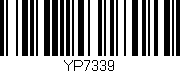 Código de barras (EAN, GTIN, SKU, ISBN): 'YP7339'