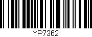 Código de barras (EAN, GTIN, SKU, ISBN): 'YP7362'