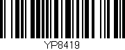 Código de barras (EAN, GTIN, SKU, ISBN): 'YP8419'