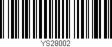 Código de barras (EAN, GTIN, SKU, ISBN): 'YS28002'