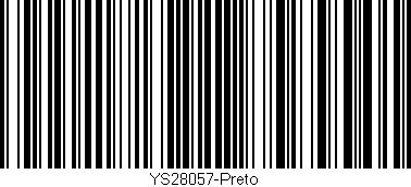 Código de barras (EAN, GTIN, SKU, ISBN): 'YS28057-Preto'