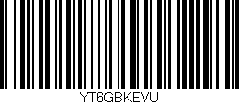 Código de barras (EAN, GTIN, SKU, ISBN): 'YT6GBKEVU'