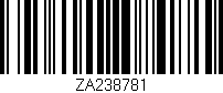 Código de barras (EAN, GTIN, SKU, ISBN): 'ZA238781'