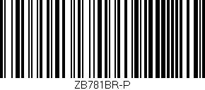 Código de barras (EAN, GTIN, SKU, ISBN): 'ZB781BR-P'