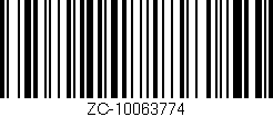 Código de barras (EAN, GTIN, SKU, ISBN): 'ZC-10063774'