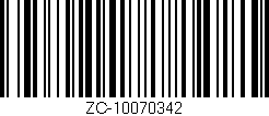Código de barras (EAN, GTIN, SKU, ISBN): 'ZC-10070342'