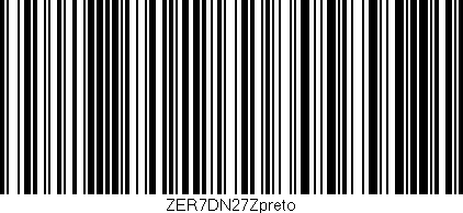 Código de barras (EAN, GTIN, SKU, ISBN): 'ZER7DN27Zpreto'