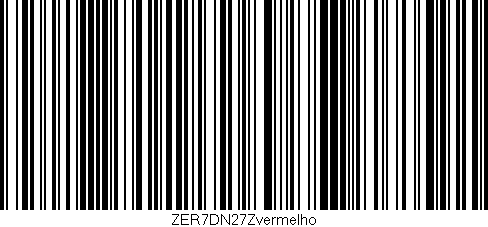 Código de barras (EAN, GTIN, SKU, ISBN): 'ZER7DN27Zvermelho'