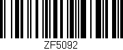 Código de barras (EAN, GTIN, SKU, ISBN): 'ZF5092'