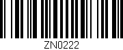 Código de barras (EAN, GTIN, SKU, ISBN): 'ZN0222'