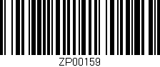 Código de barras (EAN, GTIN, SKU, ISBN): 'ZP00159'