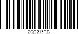 Código de barras (EAN, GTIN, SKU, ISBN): 'ZQB215RB'