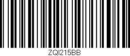 Código de barras (EAN, GTIN, SKU, ISBN): 'ZQI215BB'