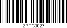 Código de barras (EAN, GTIN, SKU, ISBN): 'ZRTC3027'